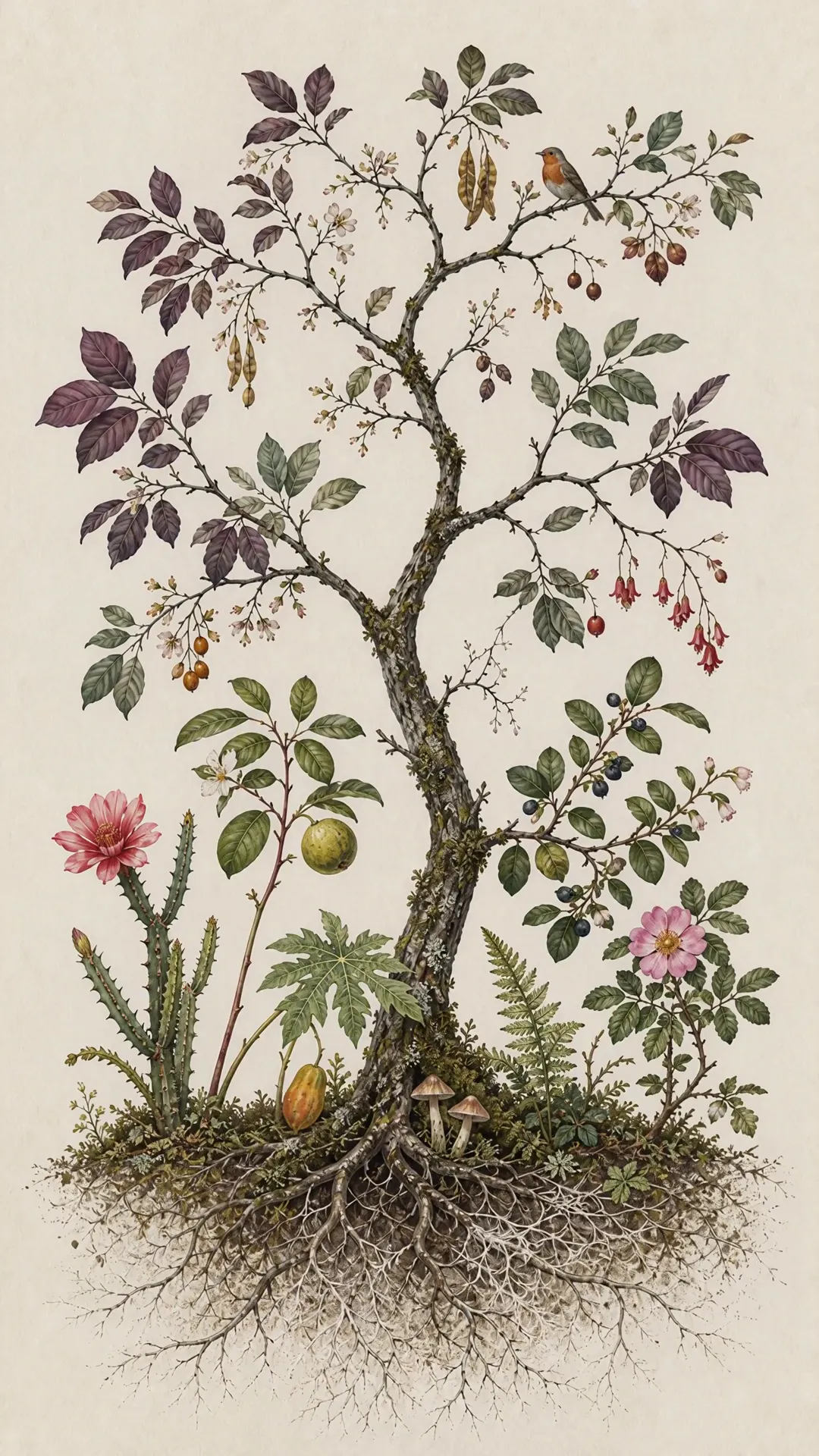Illustrated flowering tree — the florilegium of Chantelle Ohrling